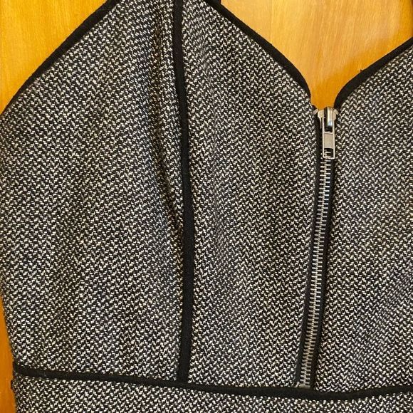 KIMCHI Blue Black and White Tweed Dress Size 4 - Picture 7 of 13